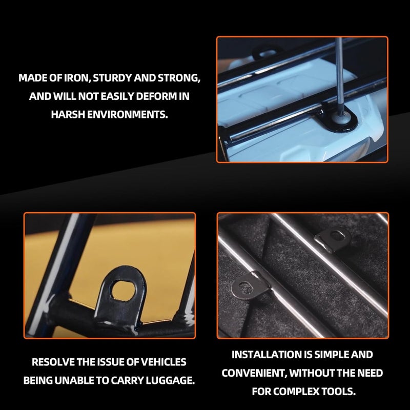BAOUFF Rear Rack for Hawk 250,Iron Motorcycle Luggage Storage Bracket for Hawk 250cc/Hawk 250 DLX(Not Fits EFI) - Image 3